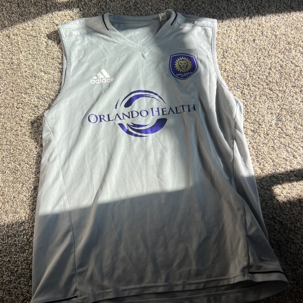 Adidas Gray Climalite Soccer Jersey